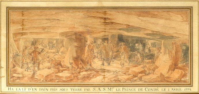 Hallali d'un daim pris sous terre par S.A.S. Mgr le prince de Condé le 4 avril 1774 © RMN-Grand Palais - Domaine de Chantilly - René-Gabriel Ojéda